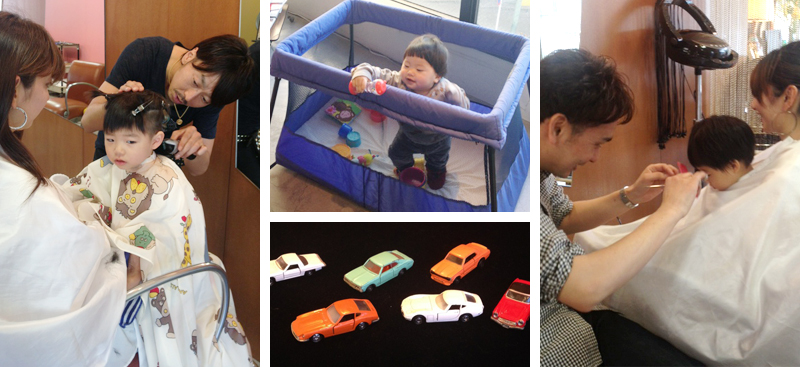 お子様と一緒のご来店・小さなお子様のカットも大歓迎です♪